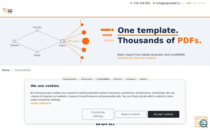 Screenshot of exportPDF