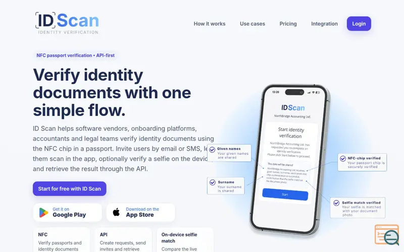 Screenshot of ID Scan