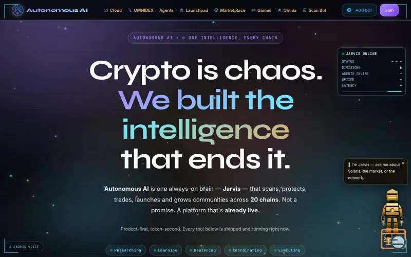 Screenshot of Autonomous Intelligence