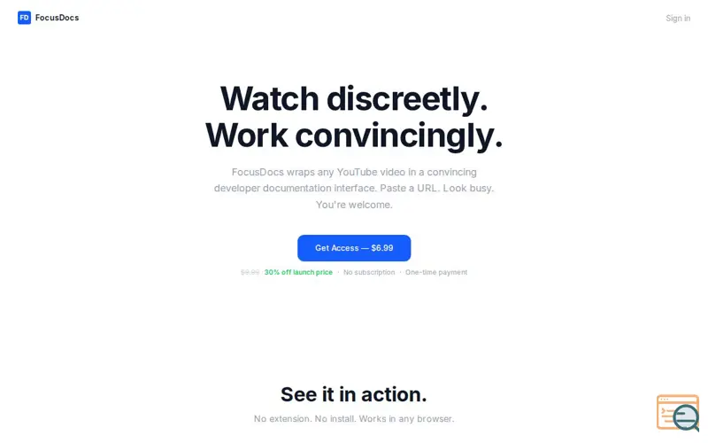 Screenshot of FocusDocs