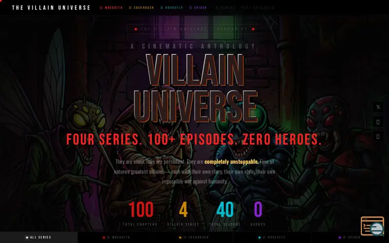 Screenshot of The Villain Universe
