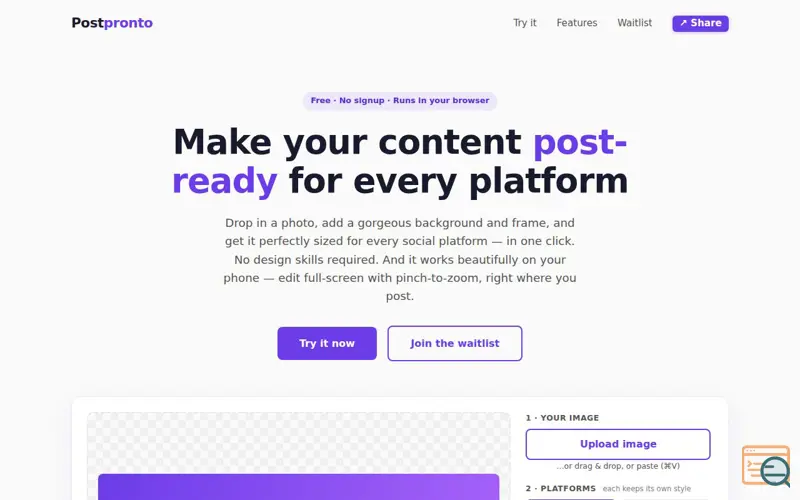 Screenshot of Postpronto