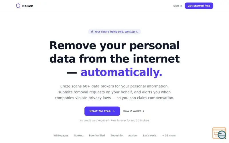 Screenshot of Eraze 