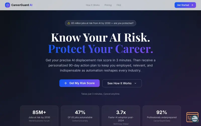 Screenshot of CareerGuard AI