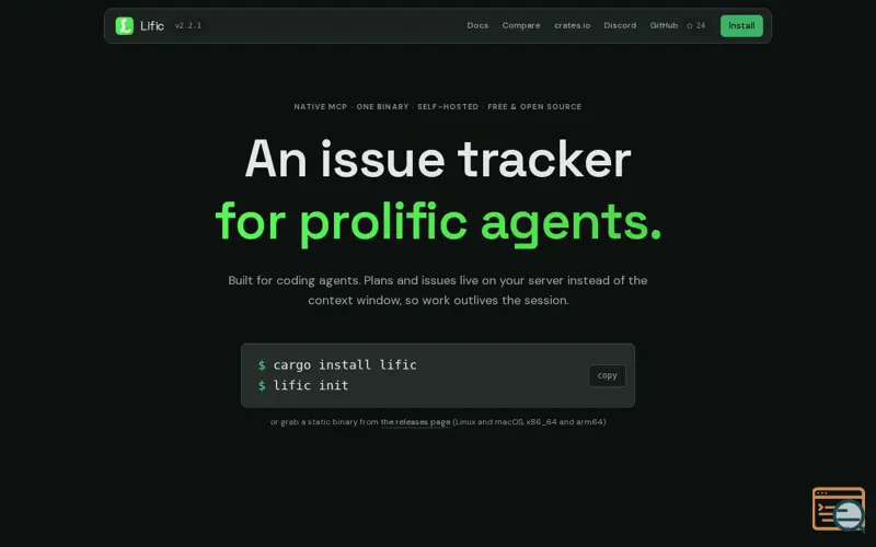 Screenshot of Lific