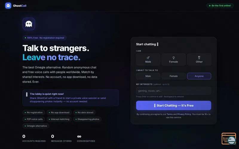 Screenshot of GhostCall