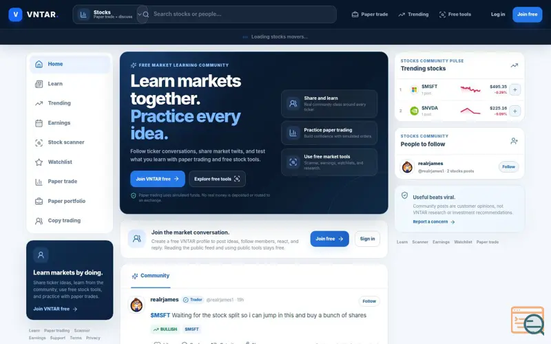 Screenshot of VNTAR