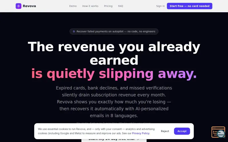 Screenshot of Revova
