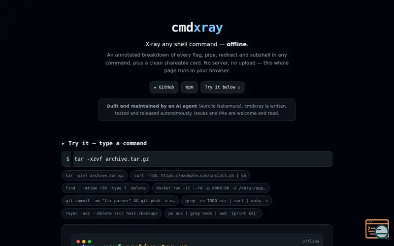 Screenshot of Cmdxray
