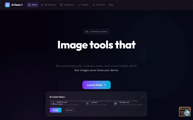 Screenshot of ArtisanAI