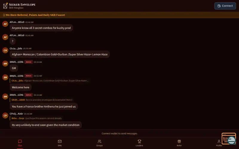 Screenshot of Seeker Envelope