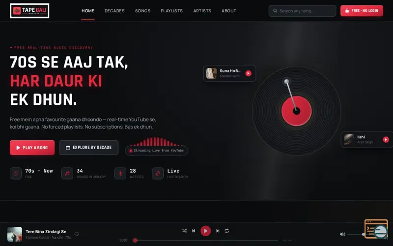 Screenshot of TapeGali - Music App