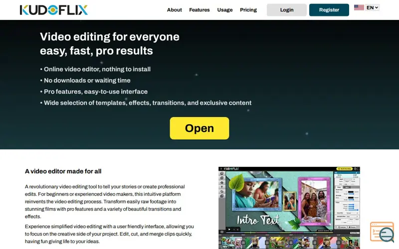 Screenshot of Kudoflix