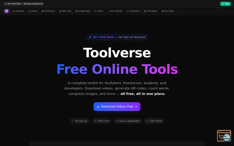 Screenshot of Toolverse