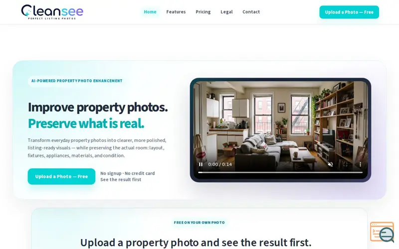 Screenshot of Cleansee AI