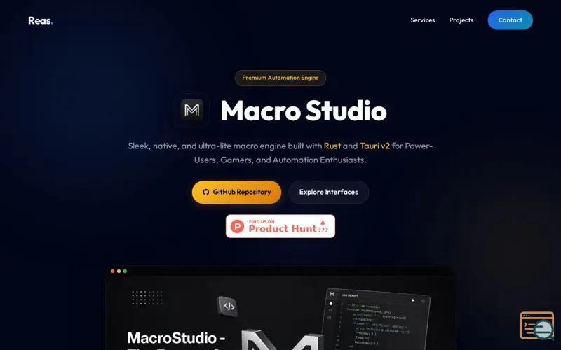 Screenshot of MacroStudio