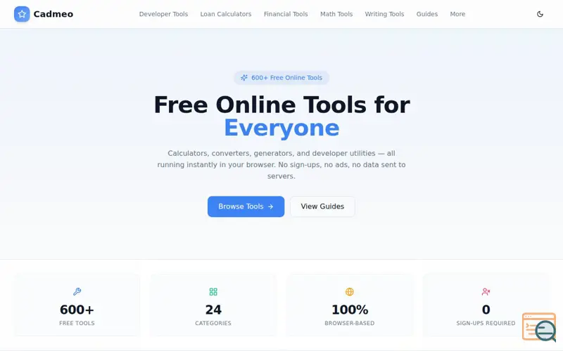 Screenshot of Cadmeo