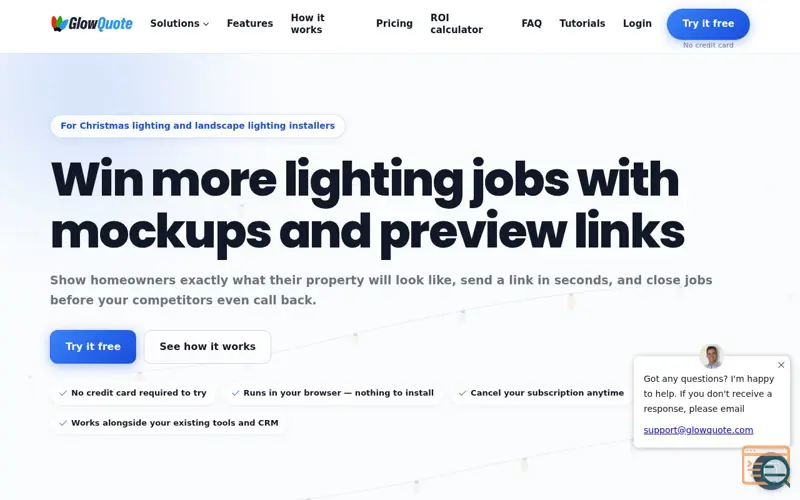 Screenshot of Glow Quote, a launch using Churnkey