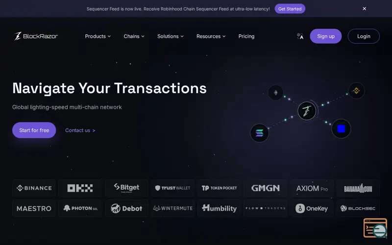Screenshot of BlockRazor