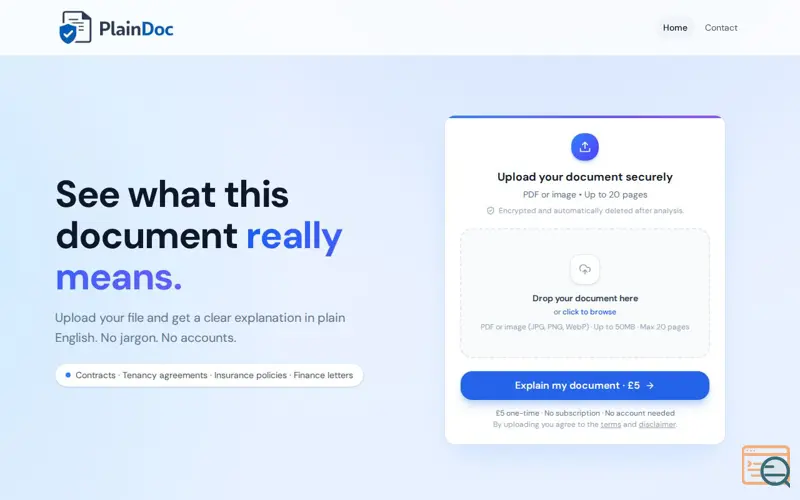 Screenshot of PlainDoc