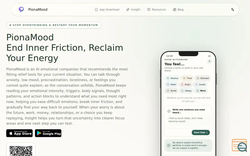 Screenshot of PionaMood