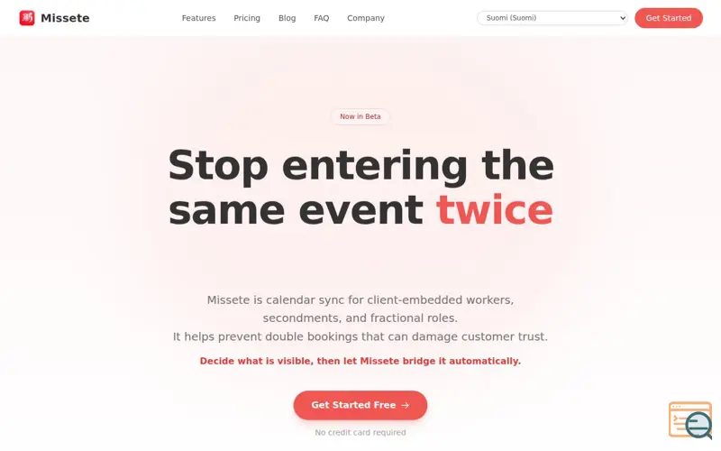 Screenshot of Missete