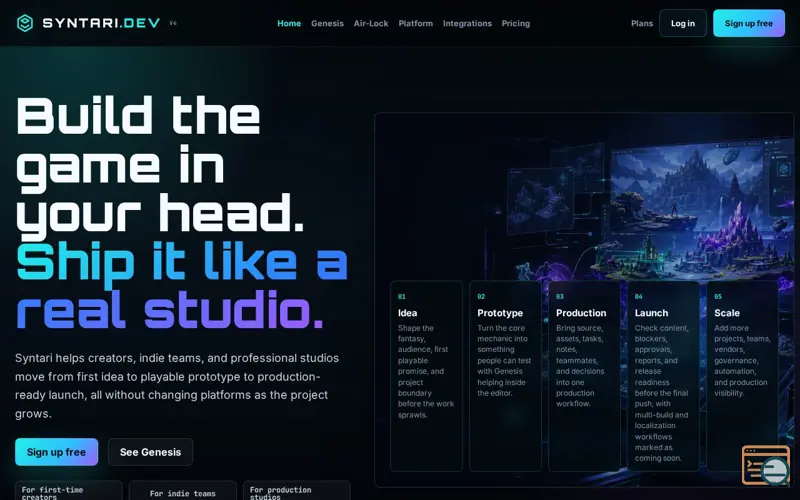 Screenshot of Syntari.dev