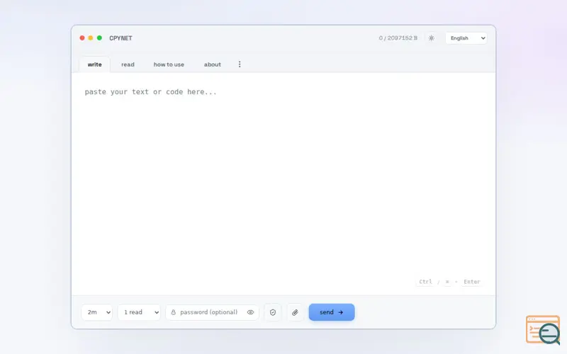 Screenshot of CPYNET