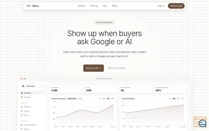 Screenshot of Citera