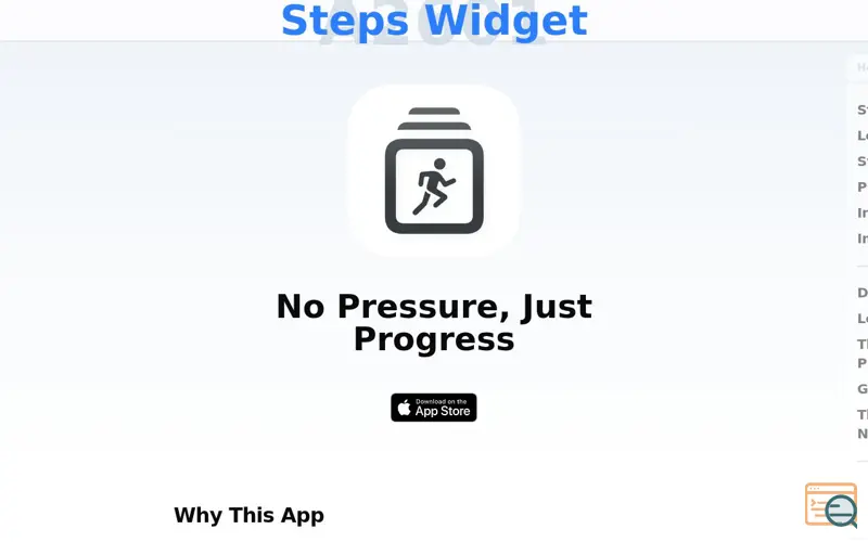 Screenshot of Steps Widget