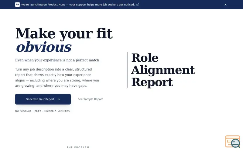 Screenshot of Role Alignment Report