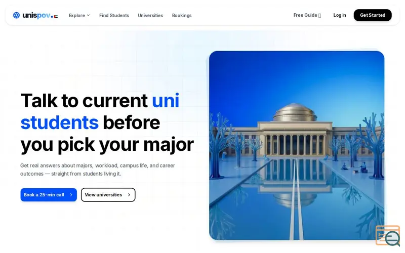 Screenshot of Unispov