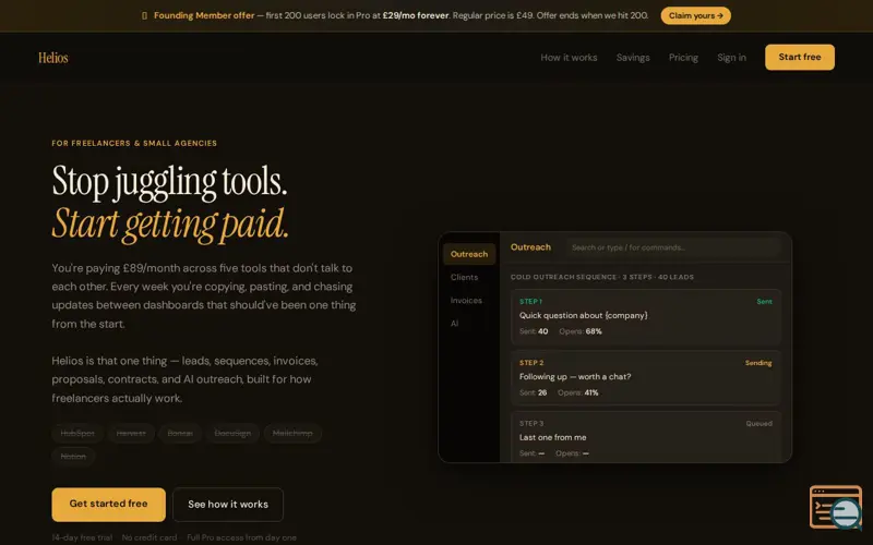 Screenshot of Helios