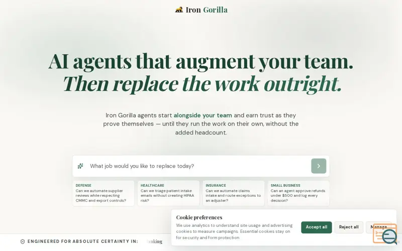 Screenshot of Iron Gorilla