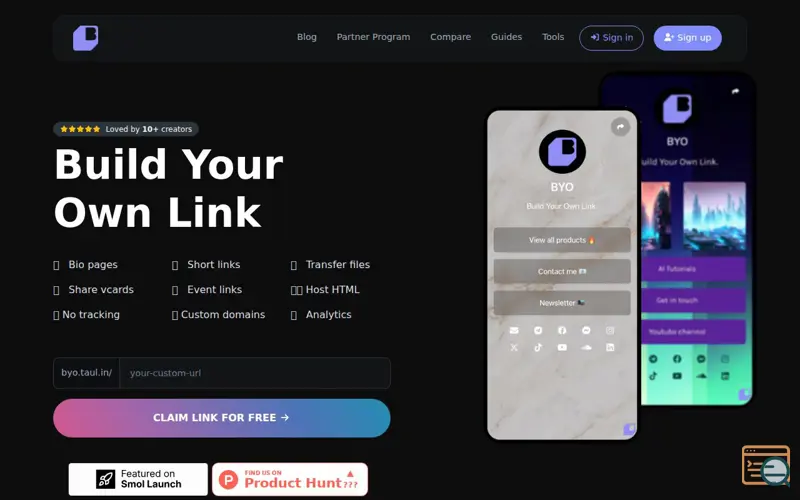 Screenshot of BYO