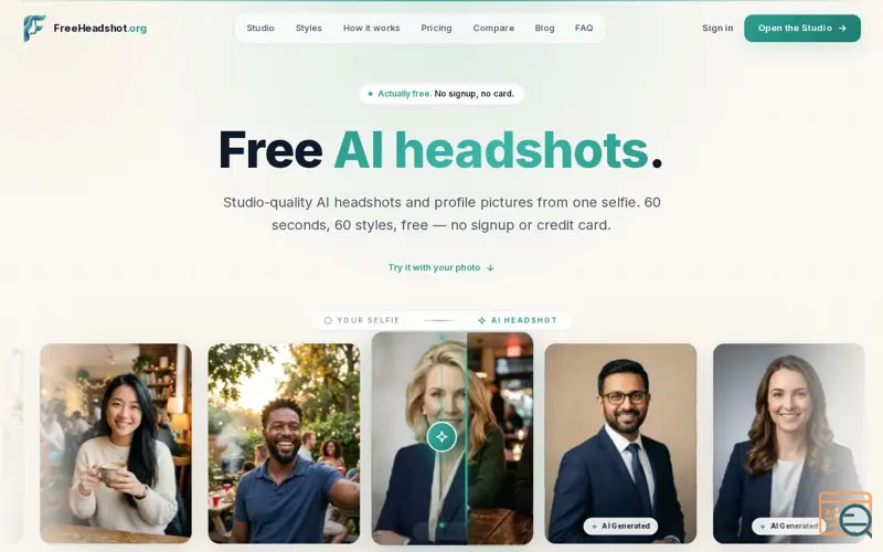 Screenshot of Freeheadshot