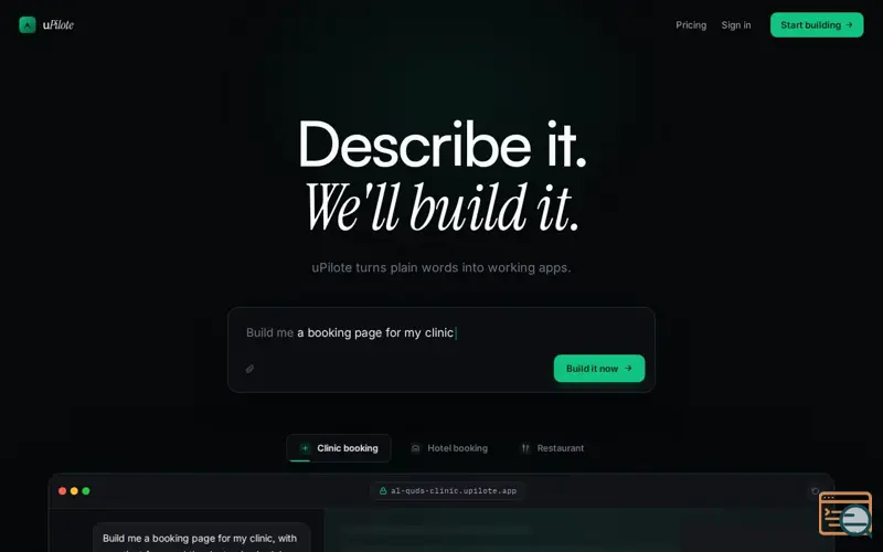 Screenshot of uPilote