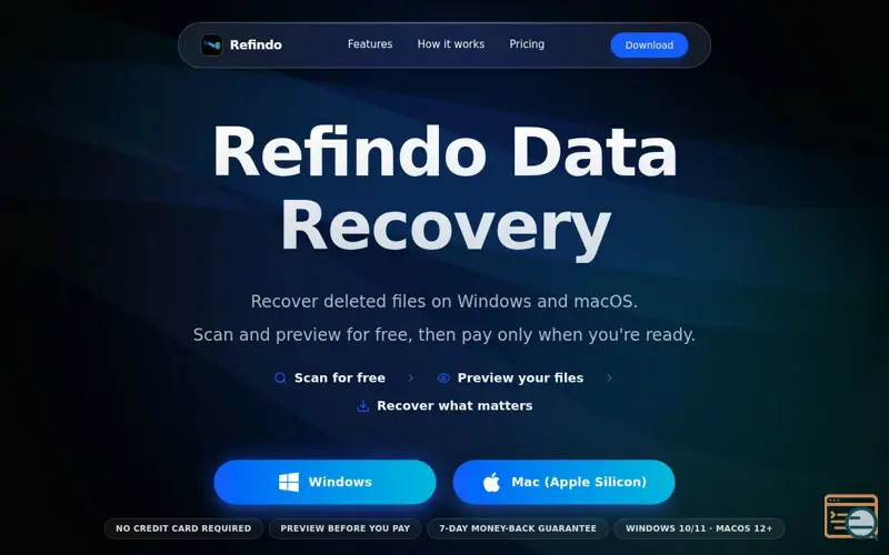 Screenshot of Refindo