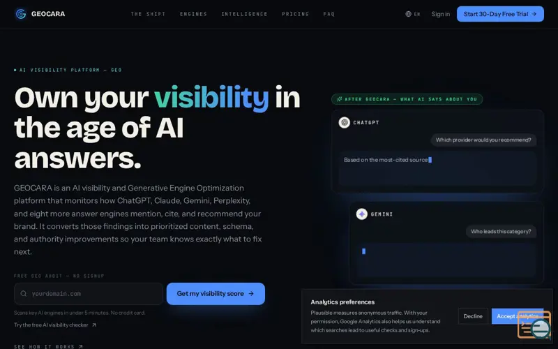 Screenshot of GEOCARA