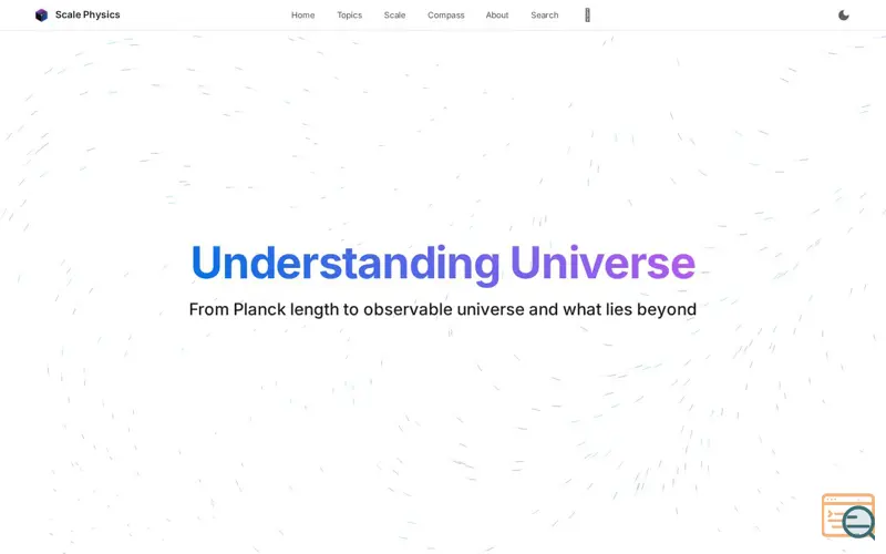 Screenshot of Scale Physics, a launch using Babylon.js