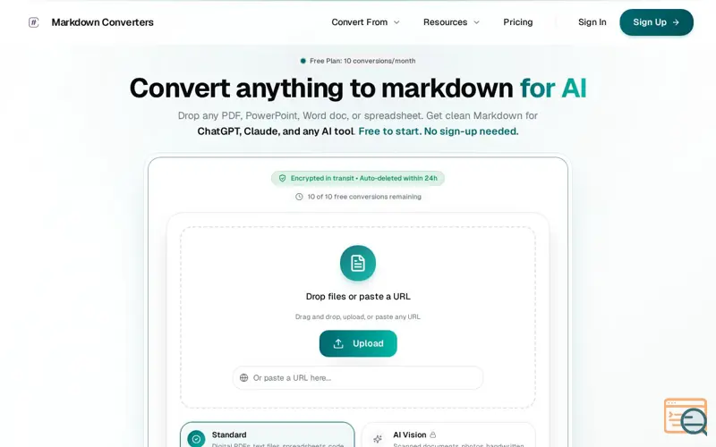 Screenshot of Markdown Converters