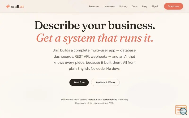 Screenshot of Snill.ai launched, a launch using HelpCrunch