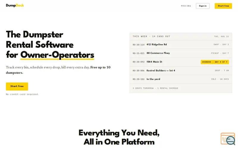 Screenshot of DumpDeck