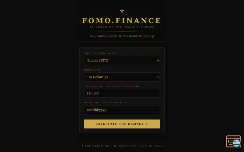Screenshot of FOMO.Finance