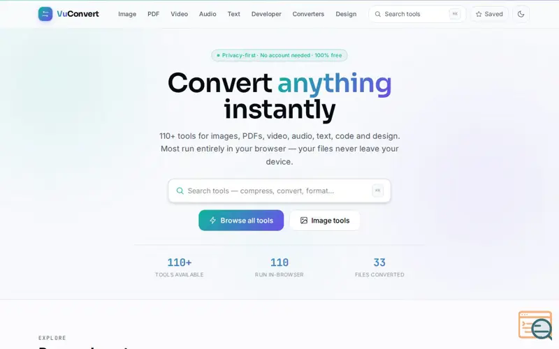 Screenshot of VuConvert