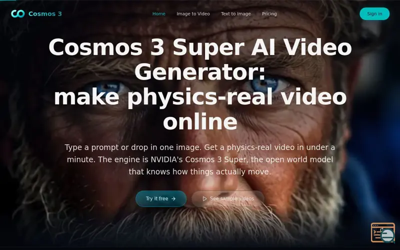 Screenshot of Cosmos 3 Super AI Video Generator