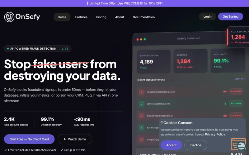 Screenshot of OnSefy