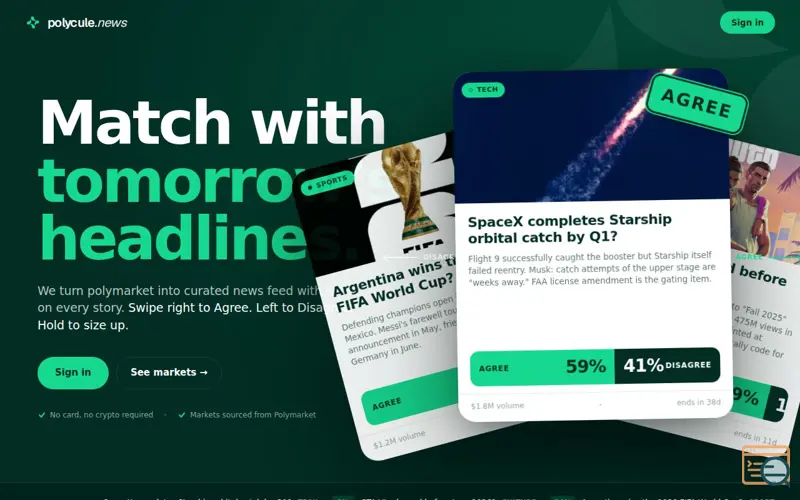 Screenshot of Polycule News
