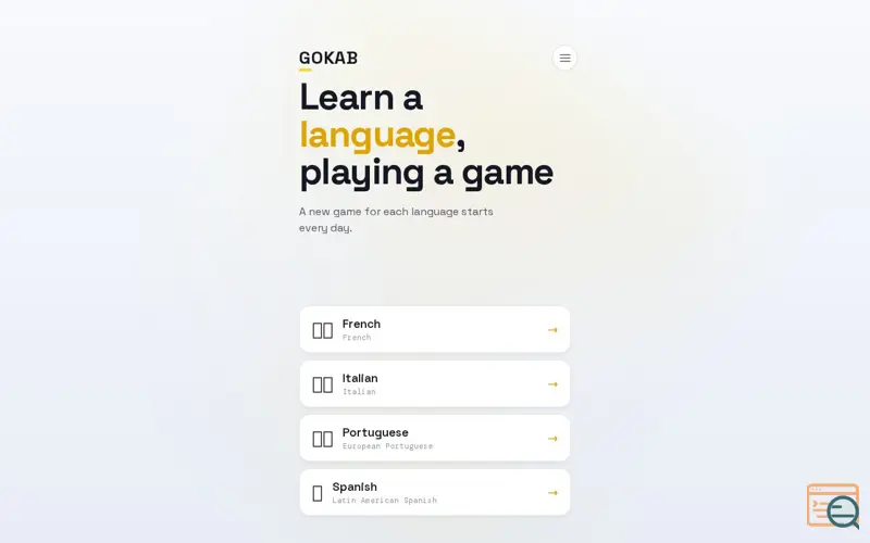 Screenshot of Gokab