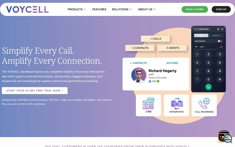 Screenshot of VOYCELL